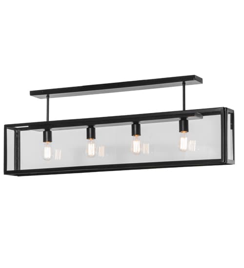 Affinity 4 Light 47" Wide Semi-Flush Ceiling Fixture - Solar Black Finish