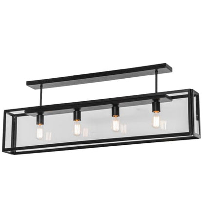 Affinity 4 Light 47" Wide Semi-Flush Ceiling Fixture - Solar Black Finish