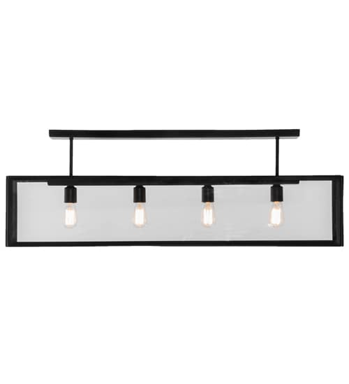 Affinity 4 Light 47" Wide Semi-Flush Ceiling Fixture - Solar Black Finish
