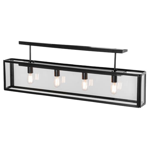 Affinity 4 Light 47" Wide Semi-Flush Ceiling Fixture - Solar Black Finish