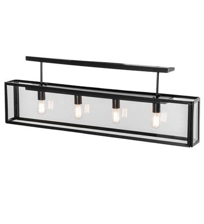 Affinity 4 Light 47" Wide Semi-Flush Ceiling Fixture - Solar Black Finish