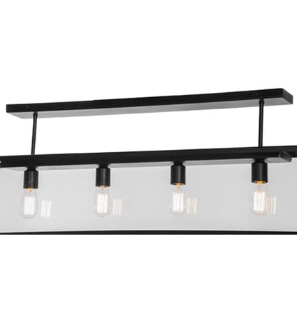 Affinity 4 Light 47" Wide Semi-Flush Ceiling Fixture - Solar Black Finish