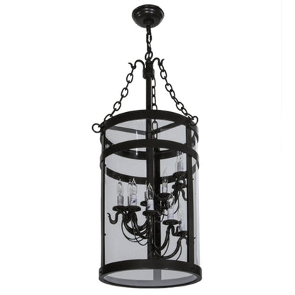 Meyda Tiffany Cilindro 11 Light 15" Wide Taper Candle Pendant