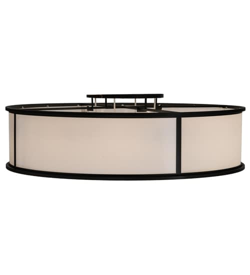 Nautilus 10 Light 60" Wide Flush Mount Drum Ceiling Fixture - Textured Black Finish
