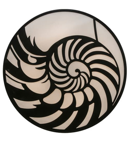 Nautilus 10 Light 60" Wide Flush Mount Drum Ceiling Fixture - Textured Black Finish
