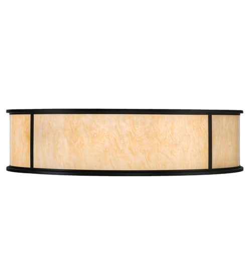 Nautilus 10 Light 60" Wide Flush Mount Drum Ceiling Fixture - Blackwash Finish