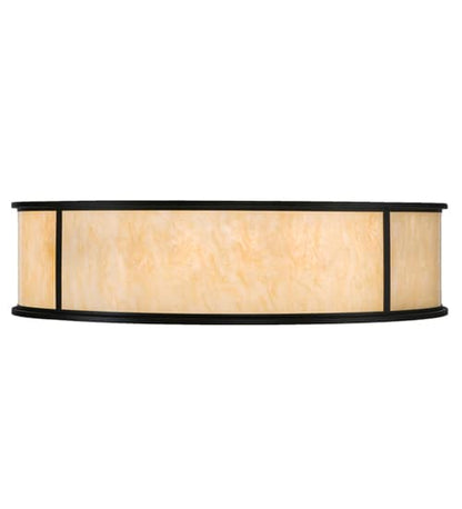 Nautilus 10 Light 60" Wide Flush Mount Drum Ceiling Fixture - Blackwash Finish