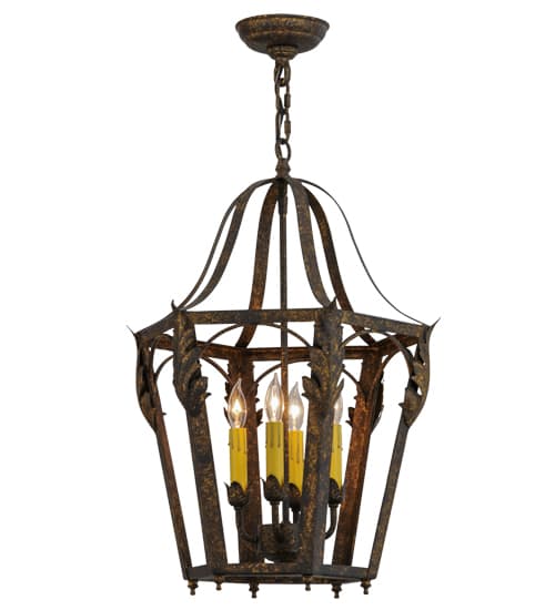 Acacia 4 Light 17" Wide Taper Candle Pendant