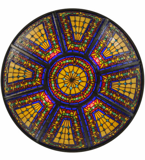 Fleur-de-lis 4 Light 24" Wide Semi-Flush Bowl Ceiling Fixture