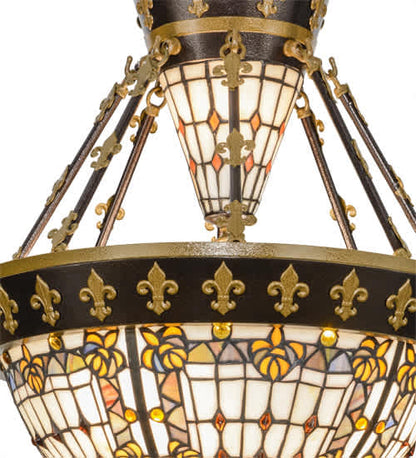 Fleur-de-lis 4 Light 19" Wide Semi-Flush Bowl Ceiling Fixture