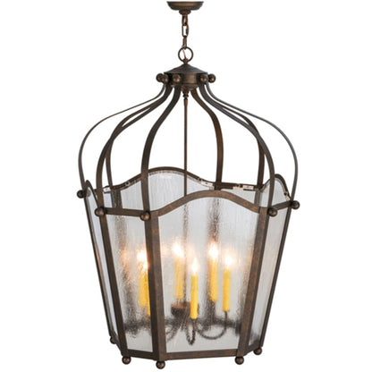 Meyda Tiffany Citadel 6 Light 33" Wide Taper Candle Pendant