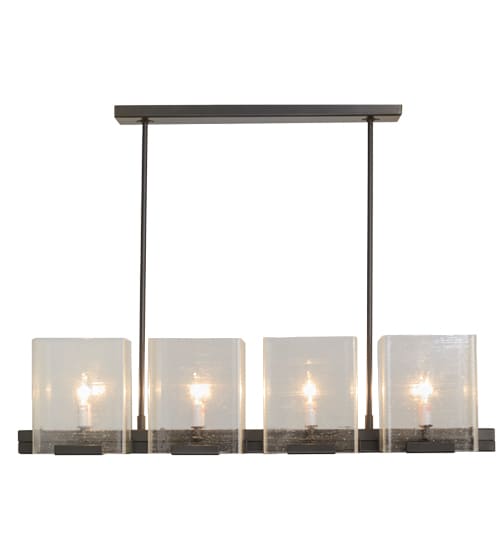 Ice Cube 8 Light 10" Wide Linear Chandelier