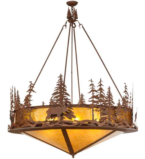 Moose at Dusk 6 Light 54" Wide Pendant