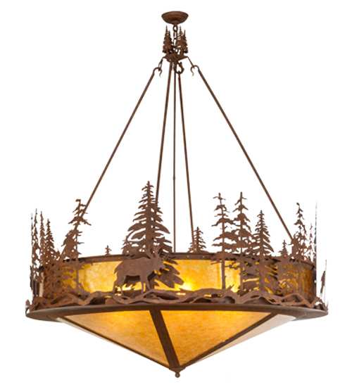 Moose at Dusk 6 Light 54" Wide Pendant