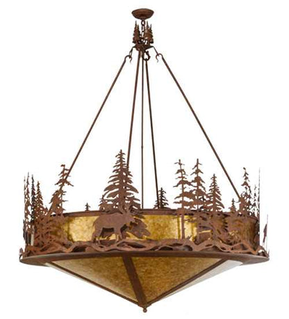 Moose at Dusk 6 Light 54" Wide Pendant