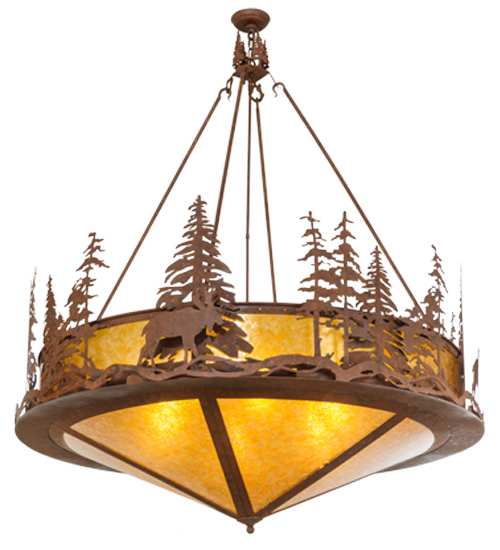 Moose at Dusk 6 Light 54" Wide Pendant