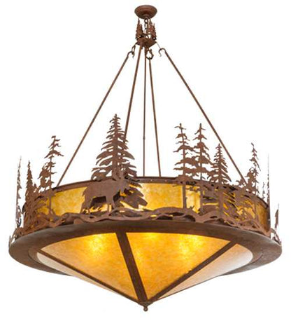 Moose at Dusk 6 Light 54" Wide Pendant