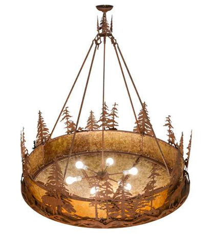 Moose at Dusk 6 Light 54" Wide Pendant