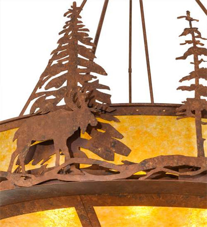 Moose at Dusk 6 Light 54" Wide Pendant