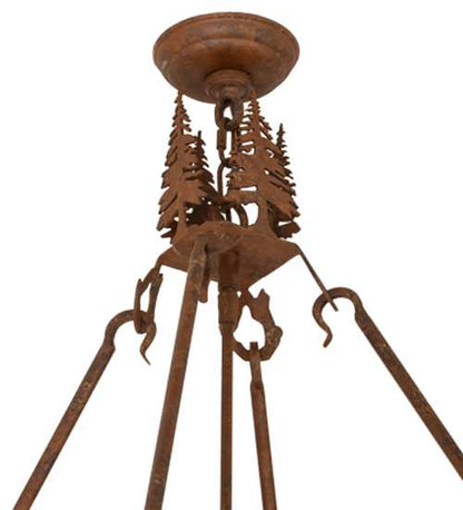 Moose at Dusk 6 Light 54" Wide Pendant