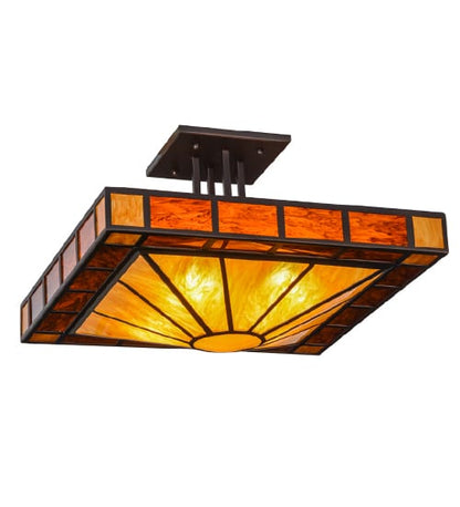 Zuvan Prime 4 Light 34" Wide Semi-Flush Square Ceiling Fixture