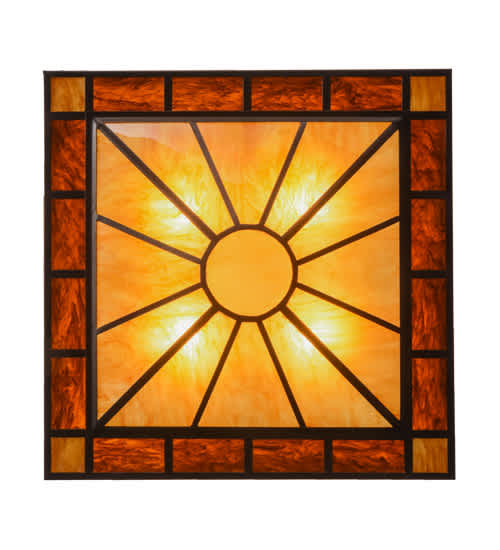 Zuvan Prime 4 Light 34" Wide Semi-Flush Square Ceiling Fixture