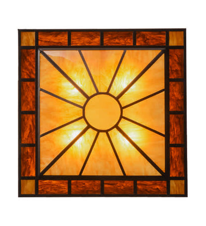 Zuvan Prime 4 Light 34" Wide Semi-Flush Square Ceiling Fixture