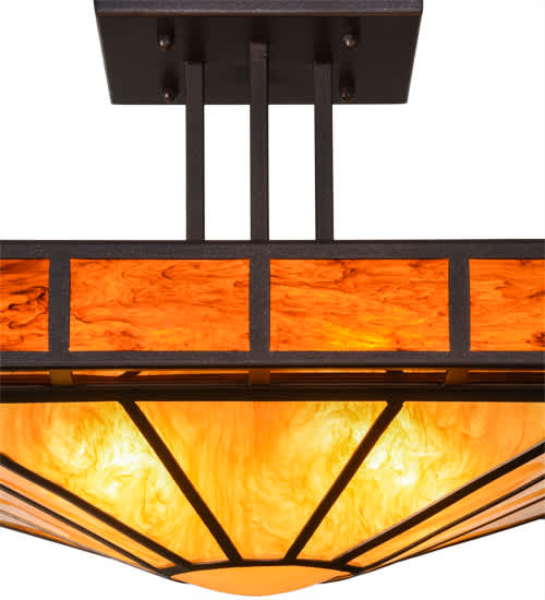 Zuvan Prime 4 Light 34" Wide Semi-Flush Square Ceiling Fixture