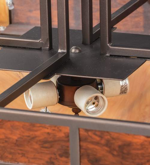 Zuvan Prime 4 Light 34" Wide Semi-Flush Square Ceiling Fixture