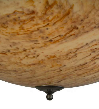 Madison 8 Light 36" Wide Semi-Flush Bowl Ceiling Fixture - Nickel Finish