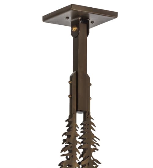 Aspen Leaf 3 Light 8" Wide Linear Pendant