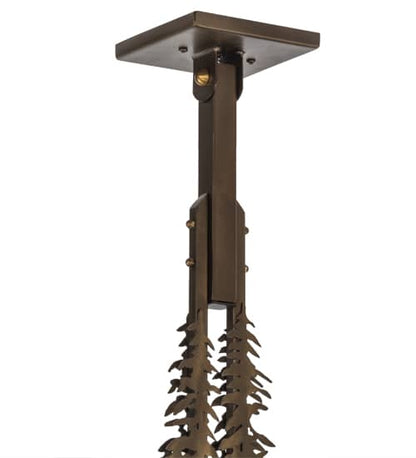 Aspen Leaf 3 Light 8" Wide Linear Pendant
