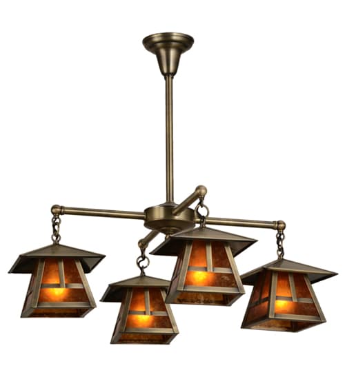 Stillwater T Mission 4 Light 30" Wide Chandelier