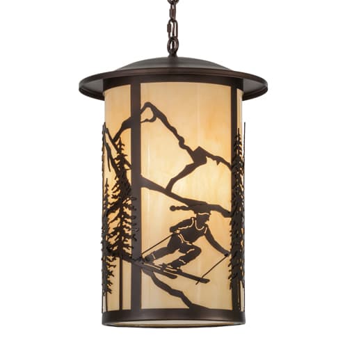 Fulton Skier 3 Light 16" Wide Pendant
