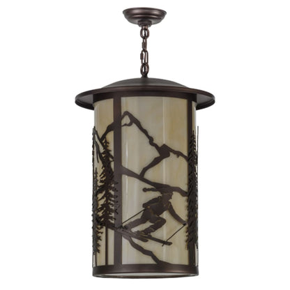Meyda Tiffany Fulton Skier 3 Light 16" Wide Pendant