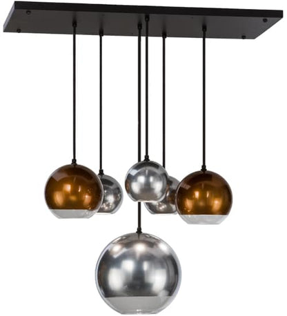 Metalica 6 Light 18" Wide Abstract Multi Light Pendant