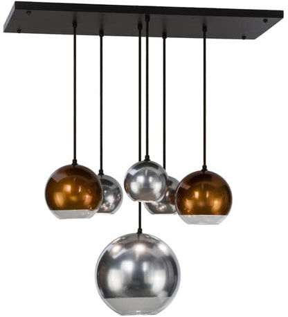 Metalica 6 Light 18" Wide Abstract Multi Light Pendant