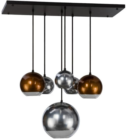 Metalica 6 Light 18" Wide Abstract Multi Light Pendant