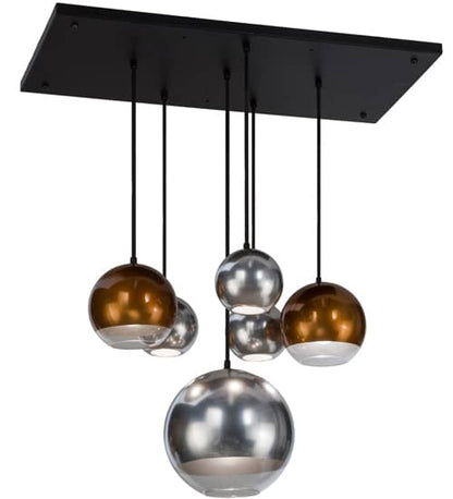 Metalica 6 Light 18" Wide Abstract Multi Light Pendant