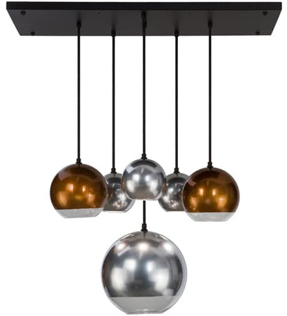 Metalica 6 Light 18" Wide Abstract Multi Light Pendant