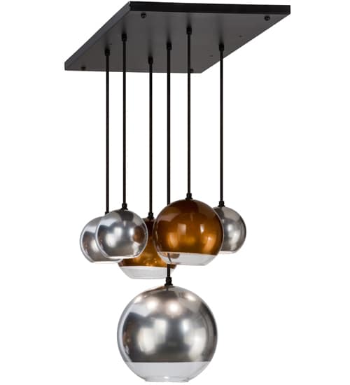 Metalica 6 Light 18" Wide Abstract Multi Light Pendant
