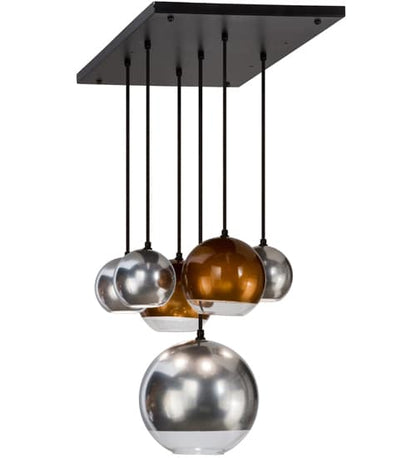 Metalica 6 Light 18" Wide Abstract Multi Light Pendant