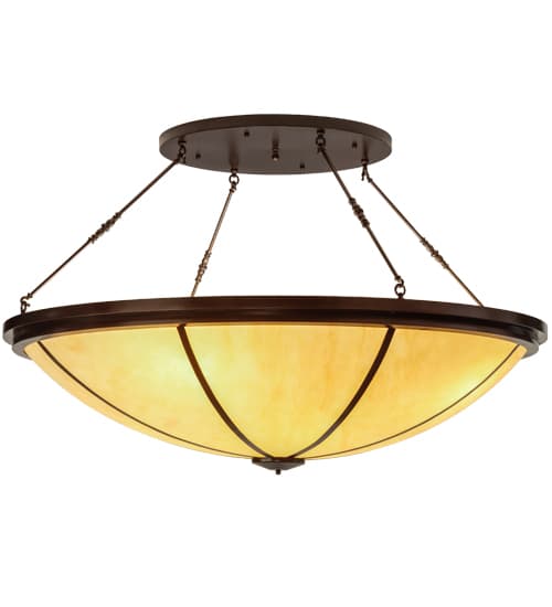 Commerce 8 Light 72" Wide Semi-Flush Bowl Ceiling Fixture - Copper Vein Finish