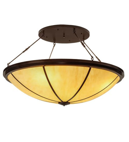 Commerce 8 Light 72" Wide Semi-Flush Bowl Ceiling Fixture - Copper Vein Finish