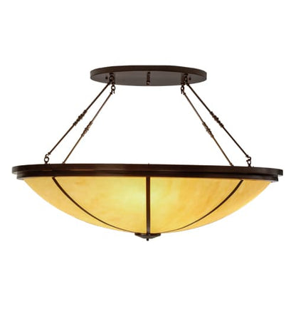 Commerce 8 Light 72" Wide Semi-Flush Bowl Ceiling Fixture - Copper Vein Finish