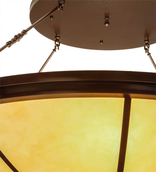 Commerce 8 Light 72" Wide Semi-Flush Bowl Ceiling Fixture - Copper Vein Finish