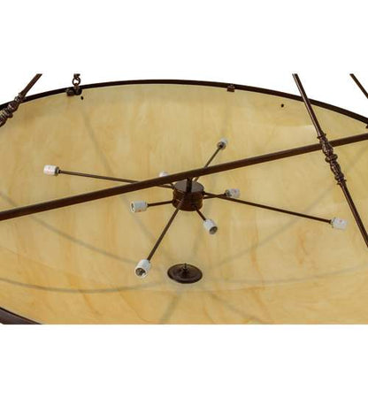 Commerce 8 Light 72" Wide Semi-Flush Bowl Ceiling Fixture - Copper Vein Finish