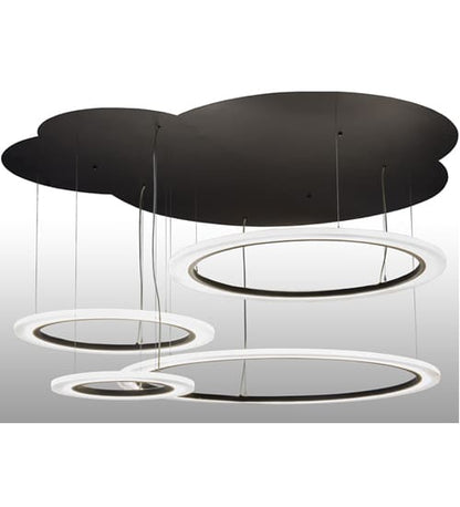 Anillo 84" Wide Abstract Multi Light Pendant