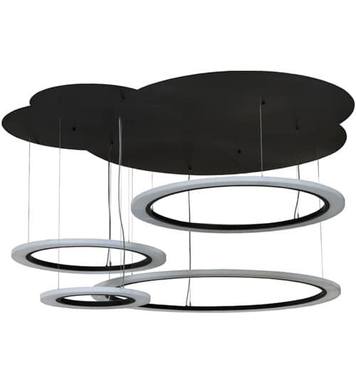 Anillo 84" Wide Abstract Multi Light Pendant