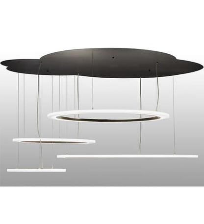 Anillo 84" Wide Abstract Multi Light Pendant